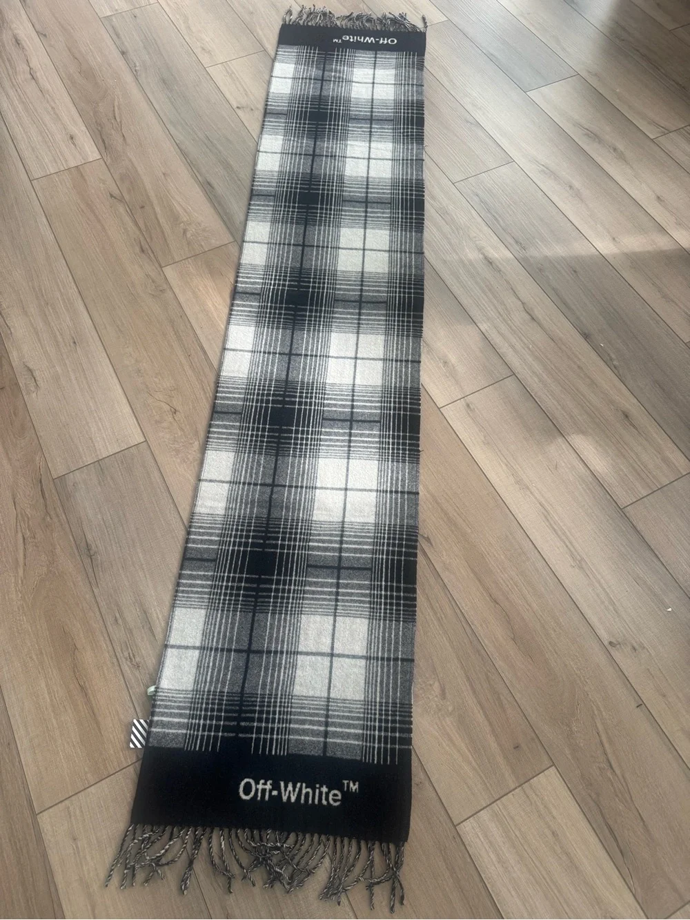 Off-White c/o Virgil Abloh Main Label 2013 Plaid Fringe Scarf